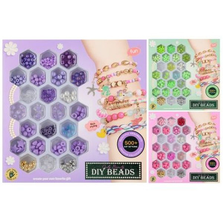 Zestaw koralików do nawlekania mix MEGA CREATIVE 23X22X4 MIX3