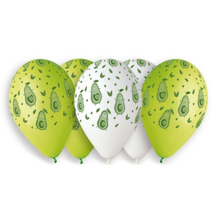 Balony Premium Hel Awokado, 13'/ 5 sztuk