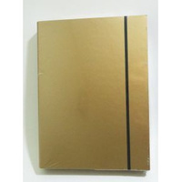 TECZKA  A4 LUX NA GUMKĘ ZŁOTA