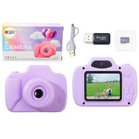 APARAT ZDJĘCIA NAGRYWANIE  KARTA 64GB  FIOLET