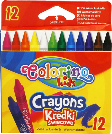 Colorino Kredki Świecowe 12 kolorów