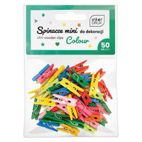 Kolorowe spinacze do dekoracji mini 50szt.