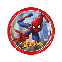 Talerzyki papierowe Spiderman Crime Fighter, 20cm, 8 sztuk Godan