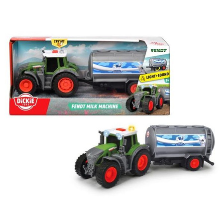 FARM Ciągnik z przyczepą na mleko 26cm Dickie Toys