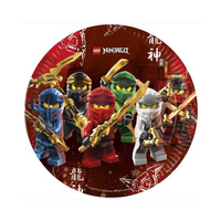 Talerzyki papierowe Lego Ninjago, next generation, 23cm, 8 sztuk