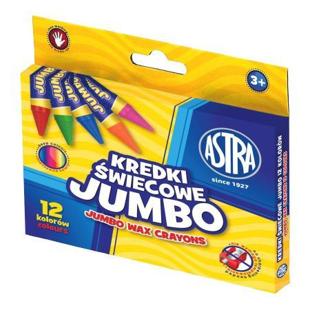 KREDKI ŚWIECOWE JUMBO 12 KOLORÓW