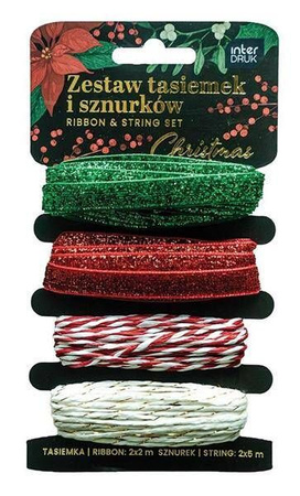 Zestaw tasiemek i sznurków CHRISTMAS