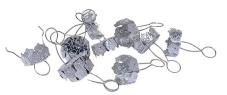 Zawieszki do bombek 12mm srebrne ZAW12-2