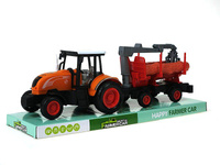 traktor z przyczepą; 35,5x12,5x10,5cm,