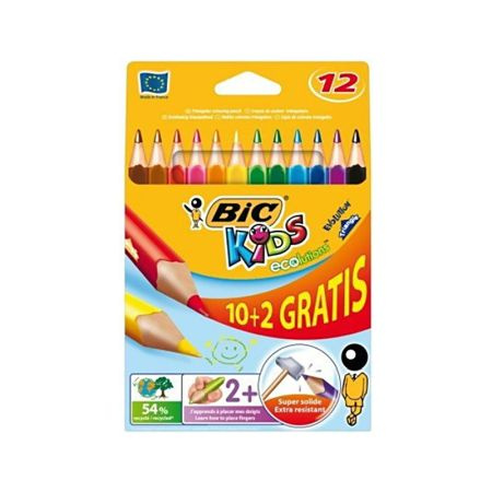 Kredki ołówkowe Evolution Triangle 12 kolorów BIC