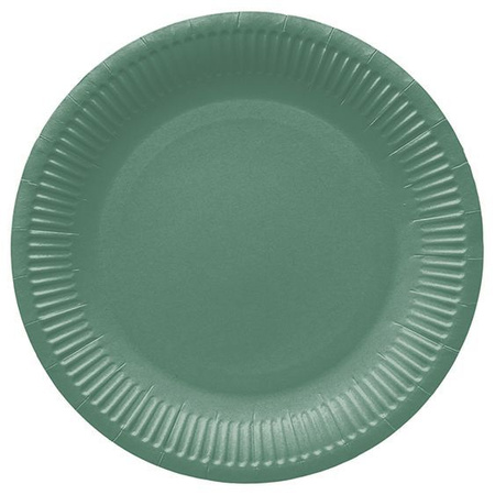 PAW Talerze papierowe okrągłe 23cm 8szt. Monocolor Dark Green