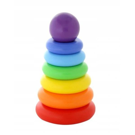 Piramida Obręcz z kulką 8 elementów Polesie