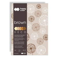 Happy color Blok kreatywny- deco BROWN- odcienie brązu, A4-170g