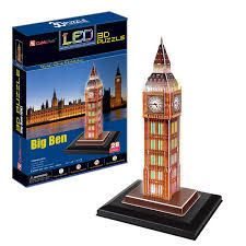 Puzzle 3D Led Zegar Big Ben Cubic Fun