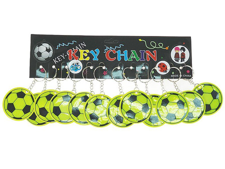 Brelok odblaskowy w kształcie piłki nożnej, karta 12szt. (3/588400 )