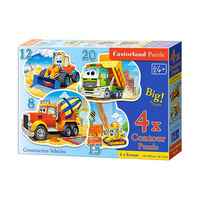 Castorland Puzzle 4w1 Construction Vehicles