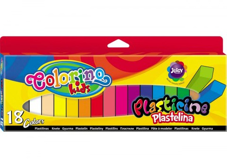 PLASTELINA KWADRATOWA 18 KOLORÓW