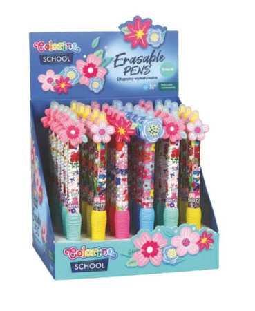 COLORINO - DŁUGOPIS WYMAZYWALNY AUTOMATYCZNY FLOWERS