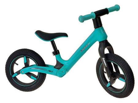 rower biegowy, waga 3,5kg, regul. siodełka: 34-46cm, wys. rączki: 55cm, koła pompowane 12 calowe; 75x45x14,5cm