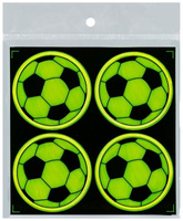 ZESTAW NAKLEJEK ODBLASKOWYCH 'PIŁKI' 50MM 4SZT. 80383 CENTRUM (100)