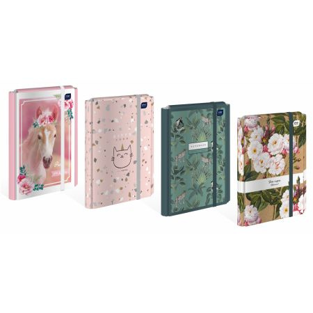 TECZKA Z GUMKĄ TWARDA OPRAWA  A4+ GIRLS