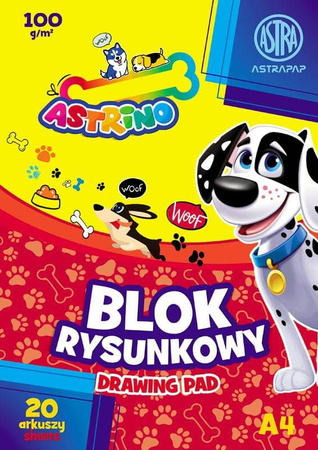 Blok rysunkowy ASTRAPAP A4 100g 20 ark 'Astrino'