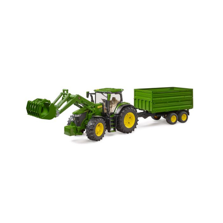 Bruder Ciągnik John Deere 7R 350 z ładowaczem czołowym i przyczepą U03155