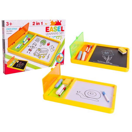 Askato Tablica suchościeralna 2w1 + Kreda