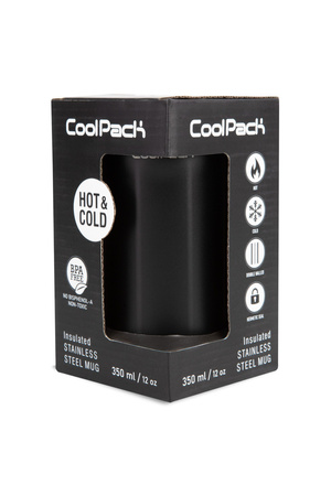 COOLPACK - COFFEE MUG - TOM - KUBEK TERMICZNY, 350 ml - BLACK