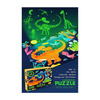 Zestaw puzzli fluo 96 części, świecące w ciemności, dinozaury, obrazek 50x34cm; 26x19,5x6cm, Box (3/618534 )