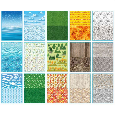 Happy Color Blok z motywami NATURA, 80g/m2, A4, 15 ark, 30 motyw