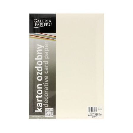 Karton ozdobny Gładki kremowy 50 szt./op. 160 g/m2
