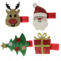 Świateczne brokatowe spinki (2 szt.)