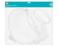 Zestaw dla dzieci 'Aniołek' (spódniczka z obszyciem, skrzydła, aureolka)