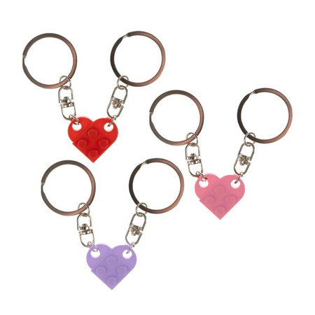 Breloki - serce z klocków