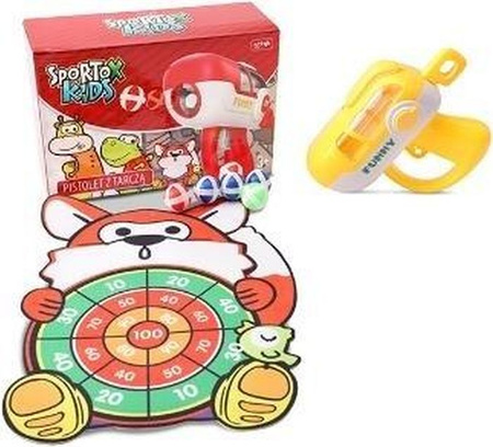 PISTOLET Z TARCZĄ SPORTOX KIDS - LISEK 6 SZT/K