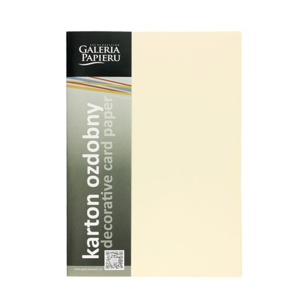 Karton ozdobny Czerpany kremowy  20 szt./op. 180 g/m2