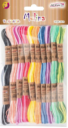 Mulina MUL-0704 cieniowana dł. 8m, op.10szt., mix kolorów