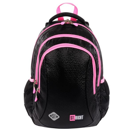 PLECAK 3-KOMOROWY STRIGHT BP-26 BLACK GLITTER
