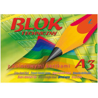 Kreska Blok techniczny A3- kolorowe kartki 170g