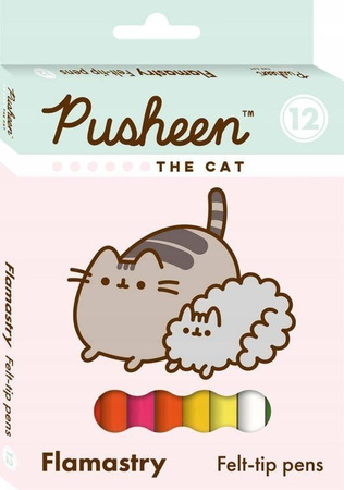 Flamastry szkolne 12 kolorów Pusheen St. Majewski