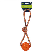 Zabawka dla psa Szarpak 36 cm z piłką pomarańczowy TRIK&ROLL 560883