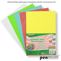 PIANKA EVA OPALIZUJĄCA BROKATOWA 20x30 MIX KOLORÓW  a'5