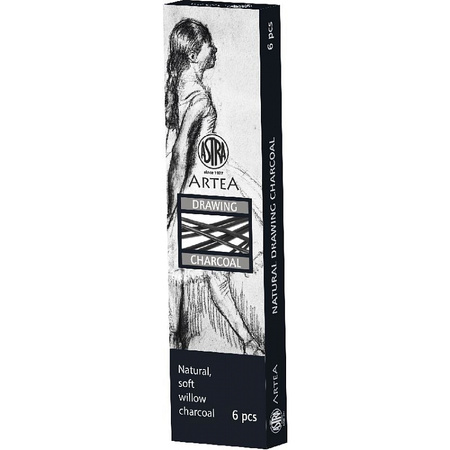 WĘGIEL NATURALNY RYSUNKOWY ASTRA  ARTEA 6-8MM-6SZTUK