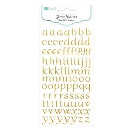 NAKLEJKI BROKAT ALFABET 90SZTUK