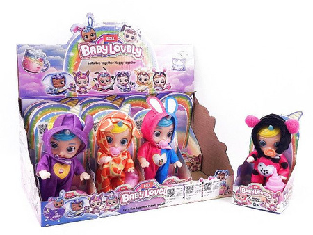 Lalka bobas z dzwiękiem w ubranku 13 cm