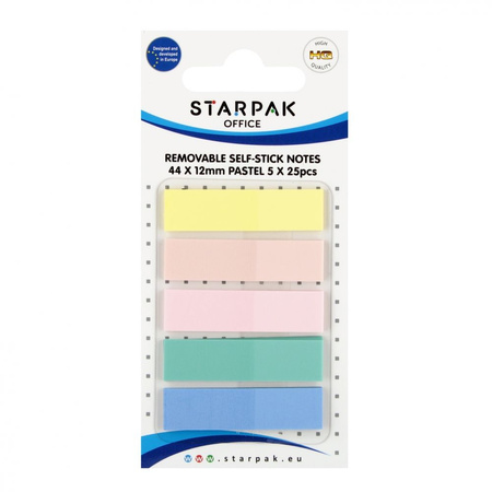 Starpak Zakładka indeksująca 44x12/25k 5 kolorów Pastel 540365