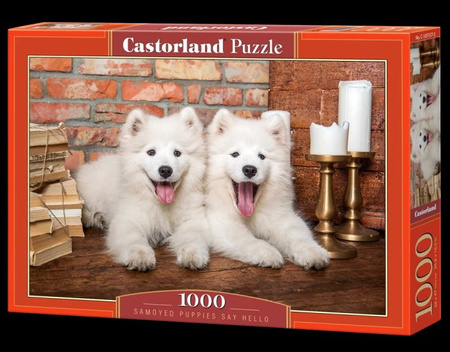 PUUZLE 1000 SAMOYED Puppies say hello