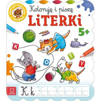 Koloruję i piszę LITERKI. Edukacyjna malowanka z naklejkami 5+