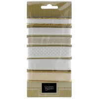 Tasiemki, zestaw kremowy 6 x 1,5m- produkt dekoracyjny